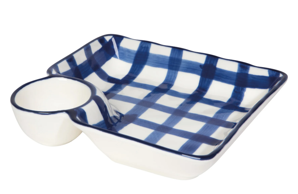 Grid Dip n' Dish Plate