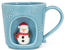 Load image into Gallery viewer, Snowflake Mug with Snowman
