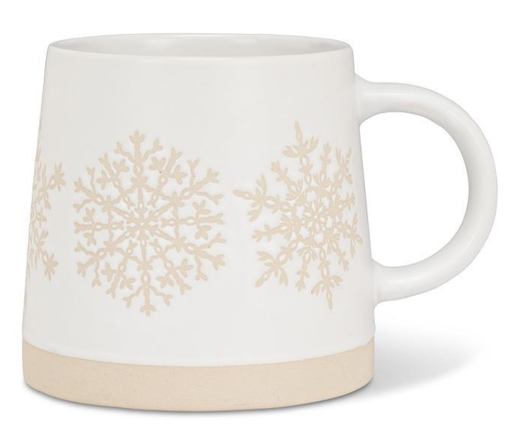 Wide Base Mug with Snowflake Row