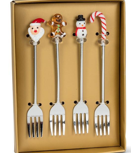 Holiday Icon Cocktail Forks - Set of 4