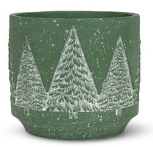 Load image into Gallery viewer, Large Planter with Snowy Trees
