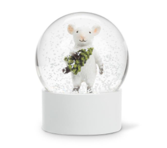 Mouse with Tree Snow Globe