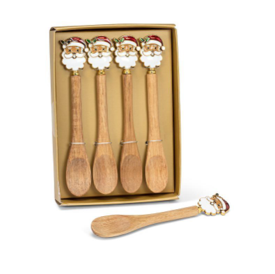 Santa Face Small Spoons - Set of 4