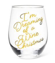 Load image into Gallery viewer, Wine Christmas Stemless Wine Glass
