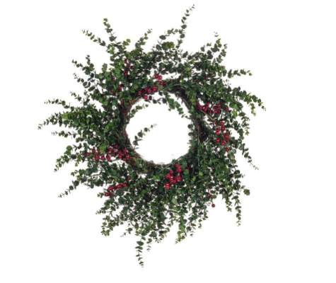 Medium Eucalyptus Wreath with Berries