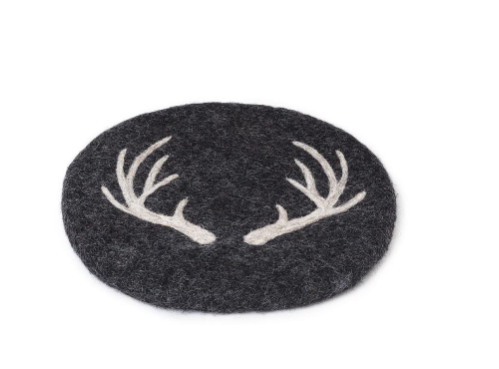 Stag Horn Trivet - Black