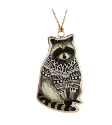 Raccoon in Sweater Ornament