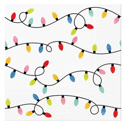 Luncheon Festive Lights Napkins - Pack of 20