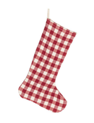 Large Check Gingham Stocking