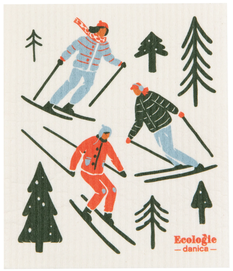 Ski Ya Later Swedish Dishcloth