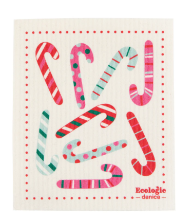 Merry Mints Christmas Swedish Dishcloth