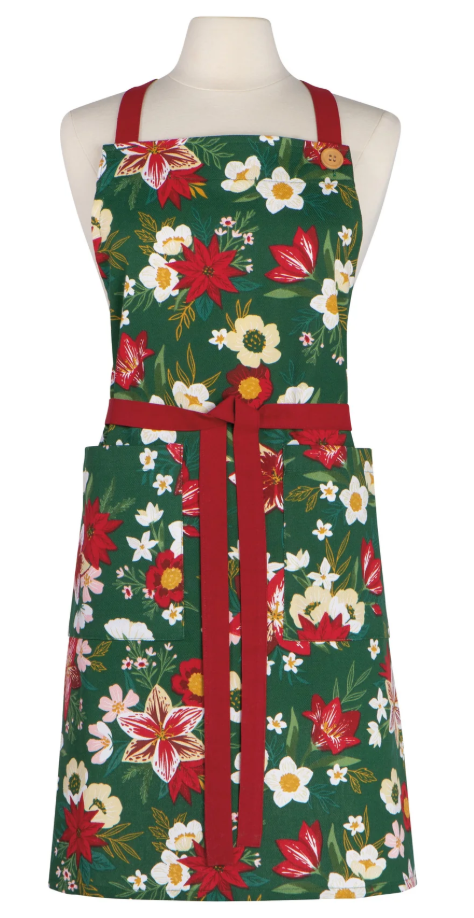 Amaryllis Christmas Spruce Apron