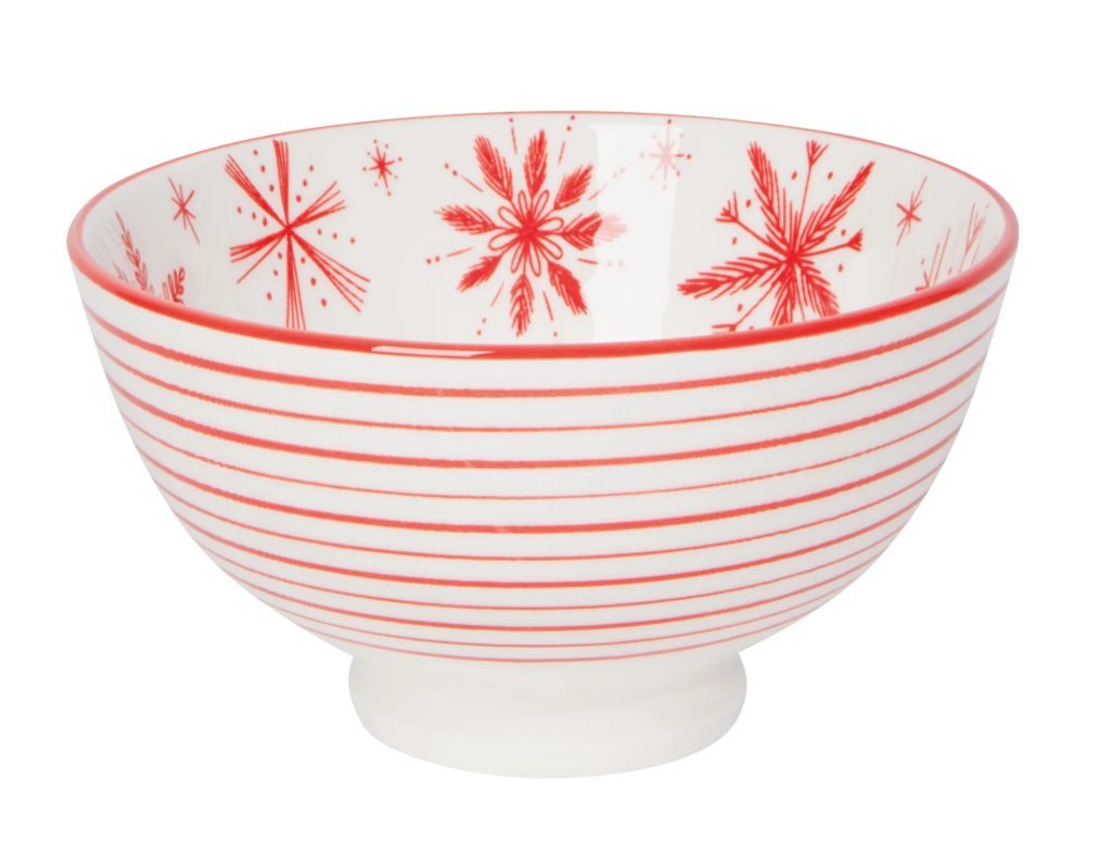 Snowflakes Stamped Bowl 4 Inch
