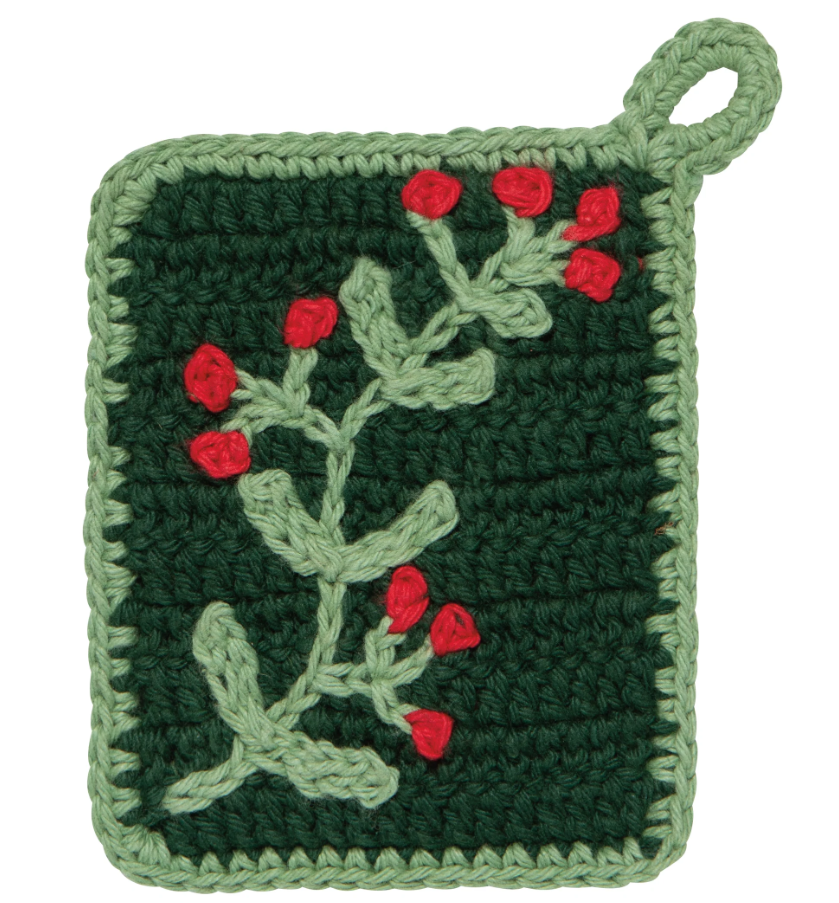 Winterberry Christmas Crochet Sponges - Set of 2