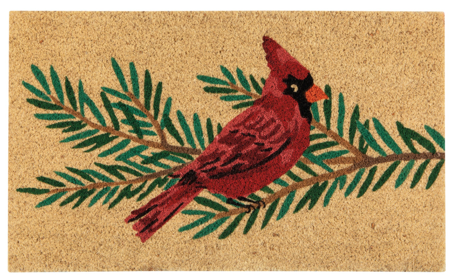 Birds & Boughs Cardinal Christmas Doormat