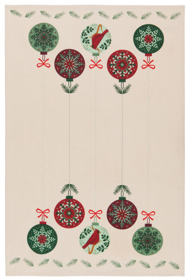 Good Tidings Printed Cotton Dishtowel