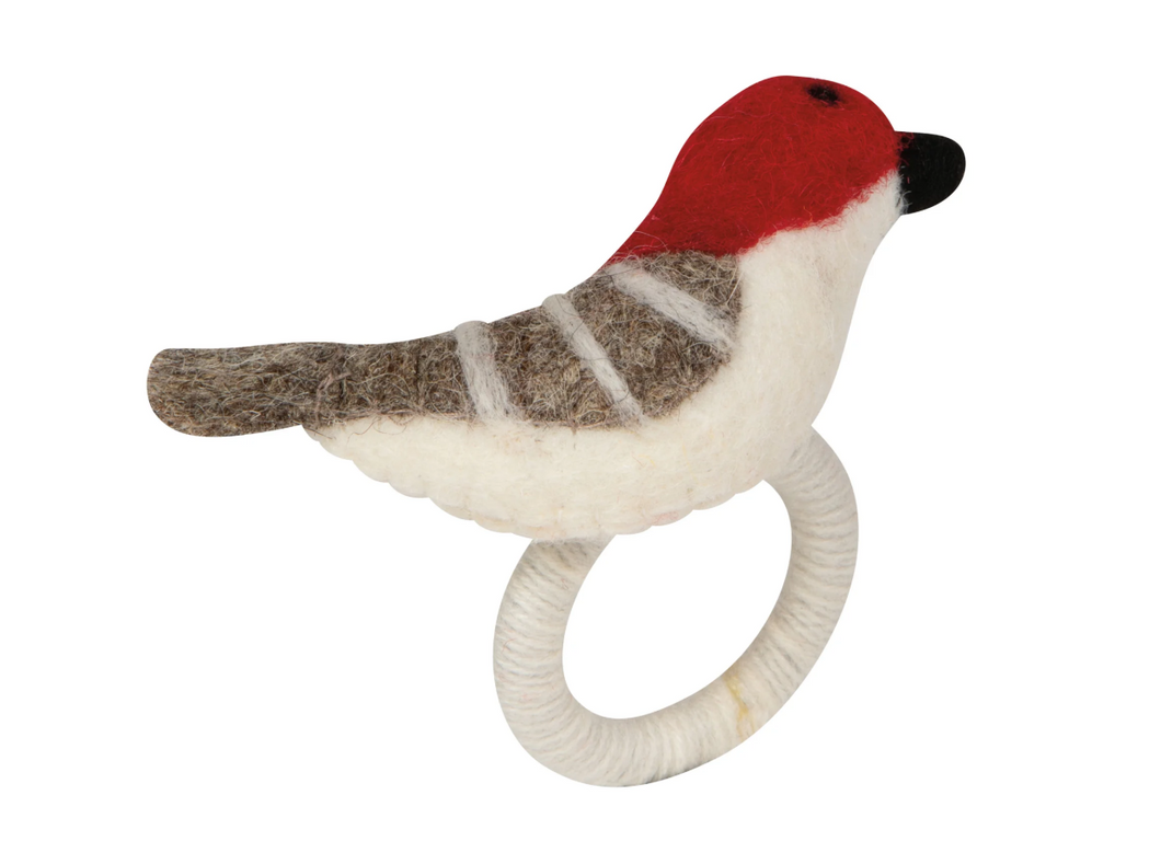 Birds & Boughs Christmas Felt Napkin Ring