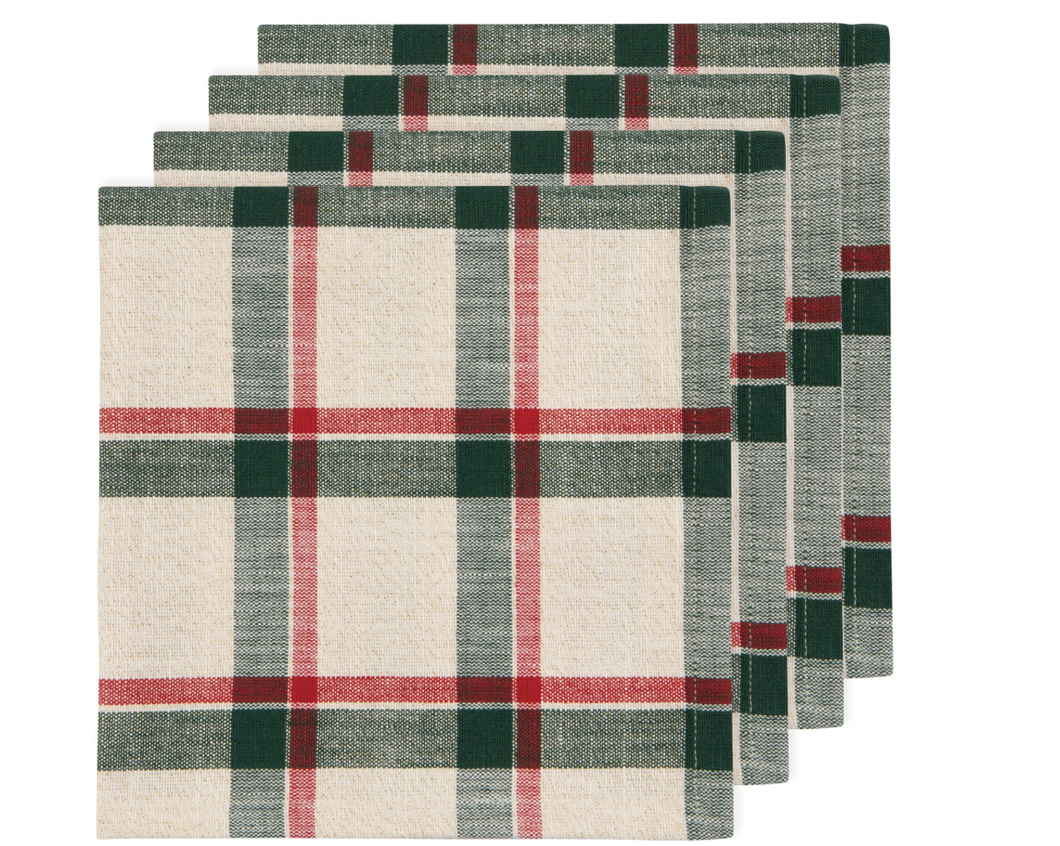 Noel Plaid Christmas Napkins - Set of 4