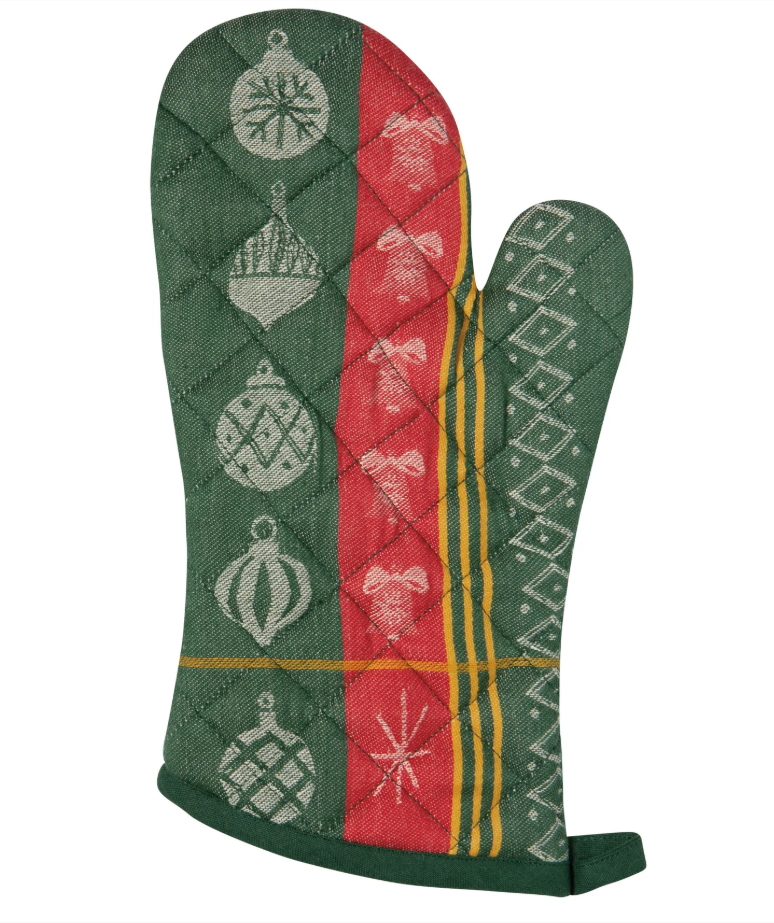 Festive Fir Jacquard Christmas Mitt Pair