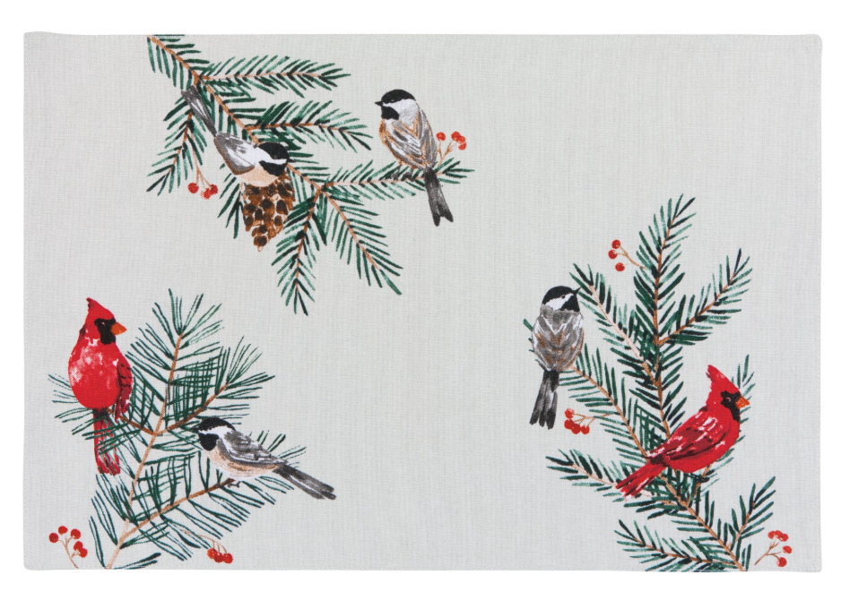 Birds & Boughs Christmas Placemat