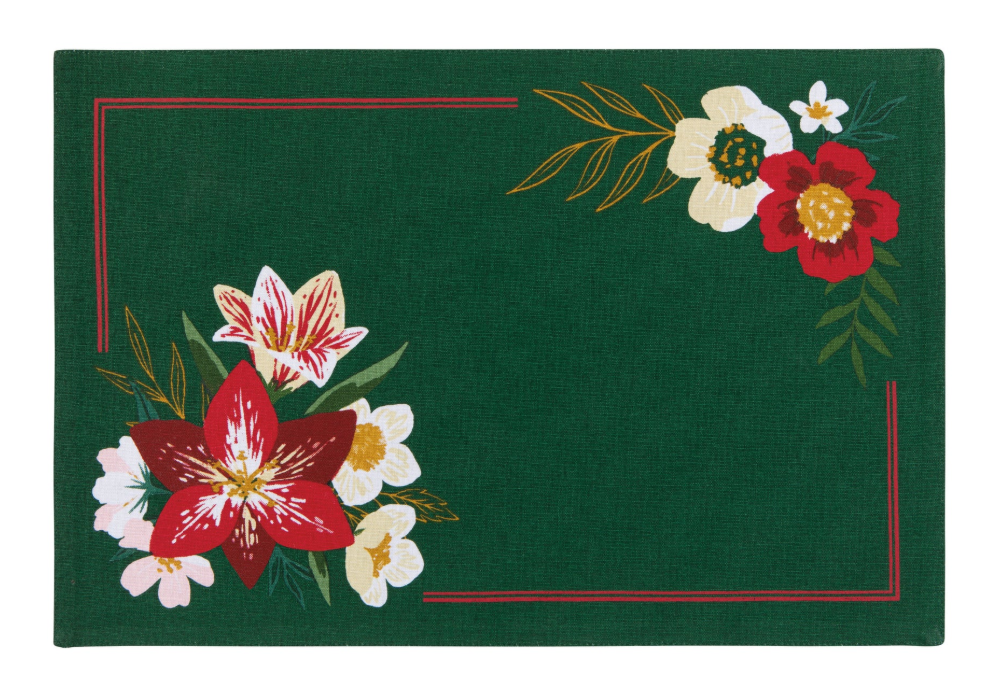 Amaryllis Christmas Placemat