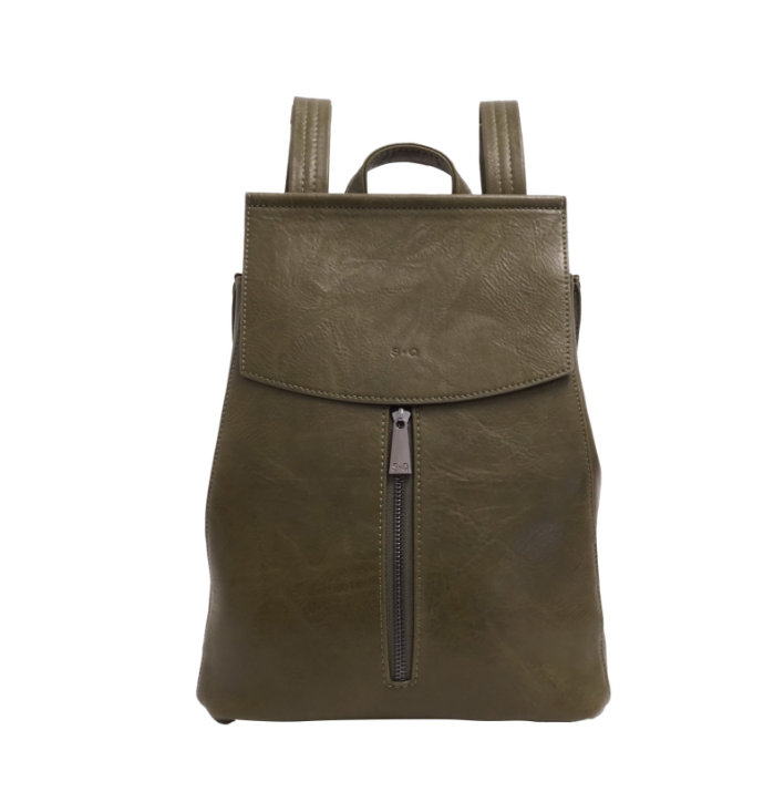 Chloe Convertible Backpack - Olive