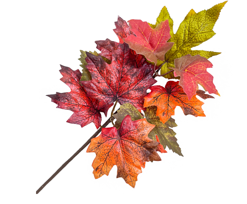 Fall Spray Maple Leaf - 16″ Orange/Multi