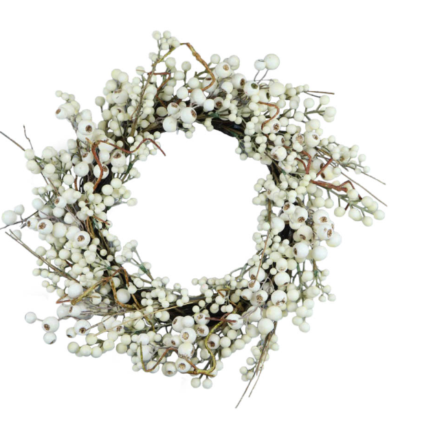 White Berry Wreath - 24