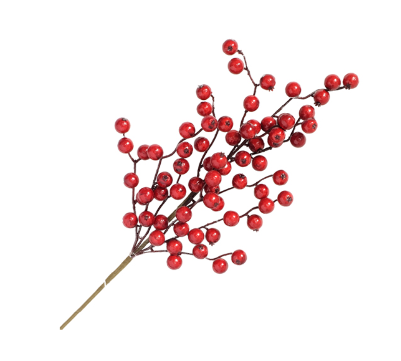 Red Large Berry Spray - 20