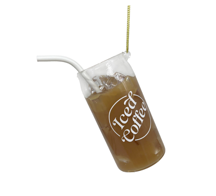 Iced Coffee Glass Ornament - 4