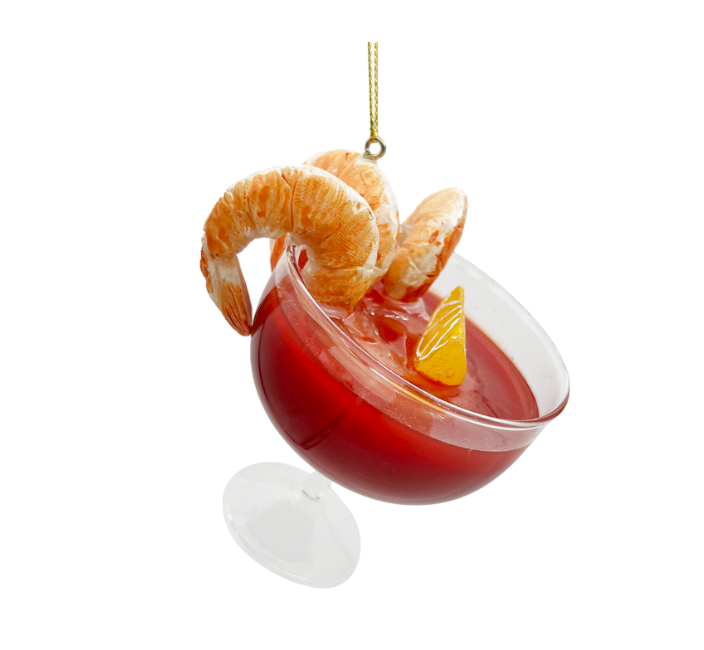 Shrimp Cocktail Glass Ornament - 3