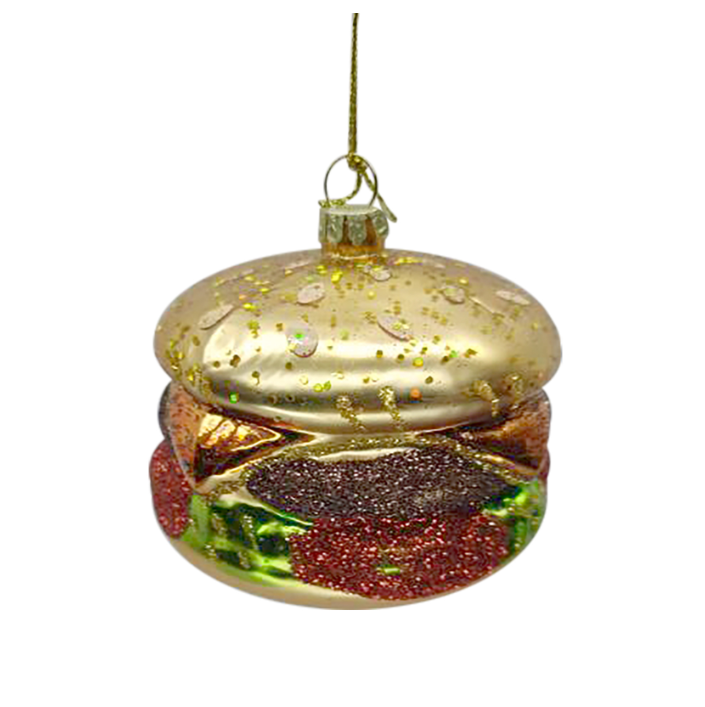 Hamburger Glass Ornament - 3