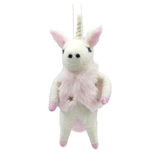 Ula the Unicorn Wool Ornament - 6