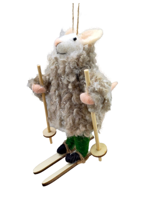 Sky the Skiing Mouse Wool Ornament - 5