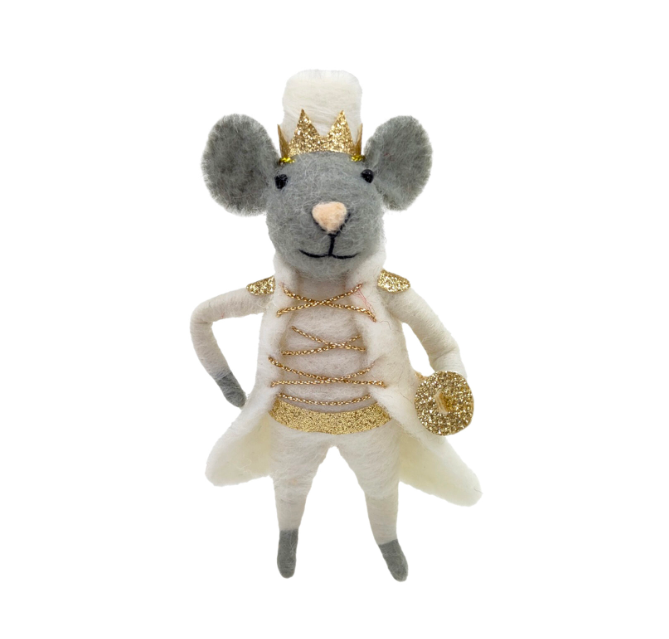 Peter the Prince Wool Mouse Ornament - 5