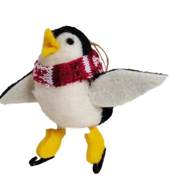 Paige the Penguin Wool Ornament - 4