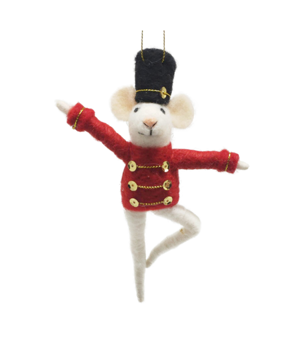 Silas the Soldier Mouse Wool Ornament