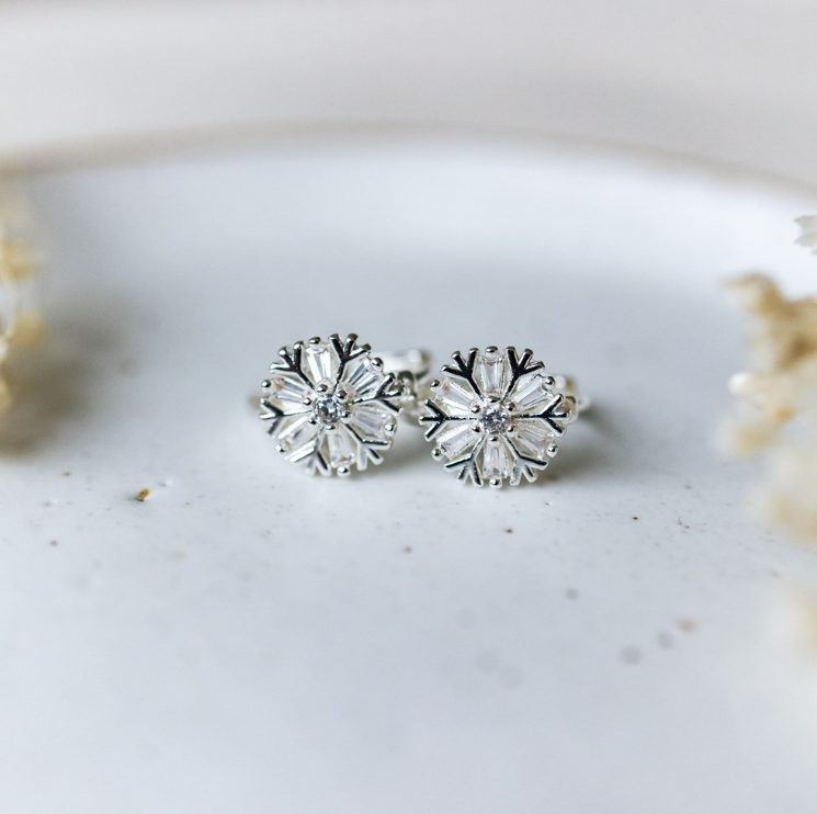 Frosted Hoops - Silver