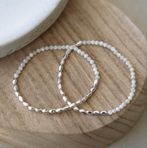 Kindred Duo Bracelets - Silver/Mother of Pearl