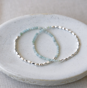 Kindred Duo Bracelets - Silver/Amazonite