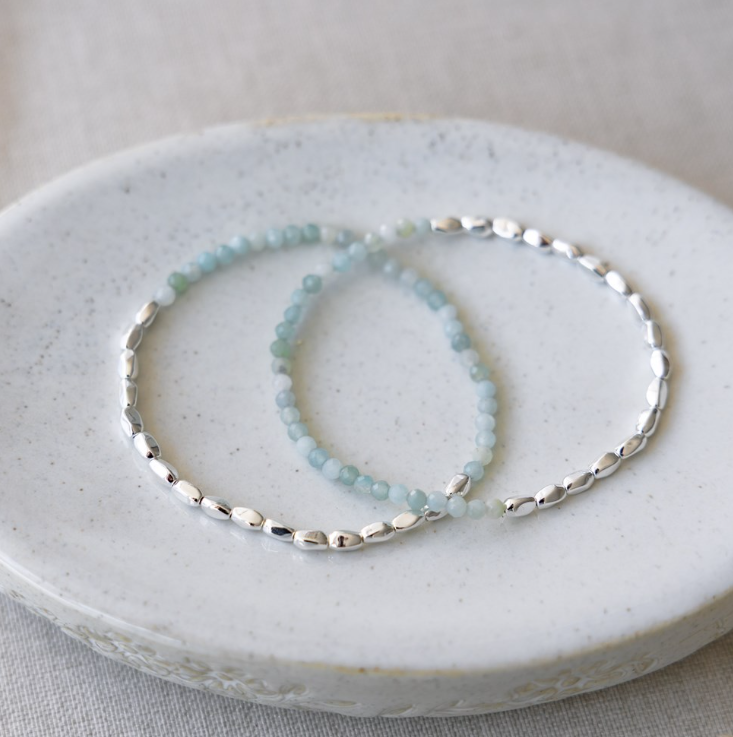 Kindred Duo Bracelets - Silver/Amazonite