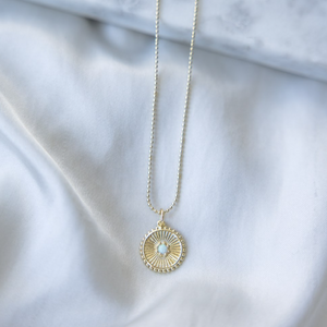 Lina Layering Necklace - Gold/Opalite