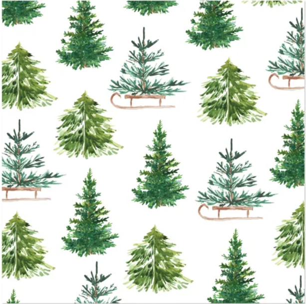 Watercolor Tree Luncheon Napkin - 20Pk