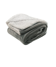 Load image into Gallery viewer, Microplush Sherpa Reverse Throw - Grey
