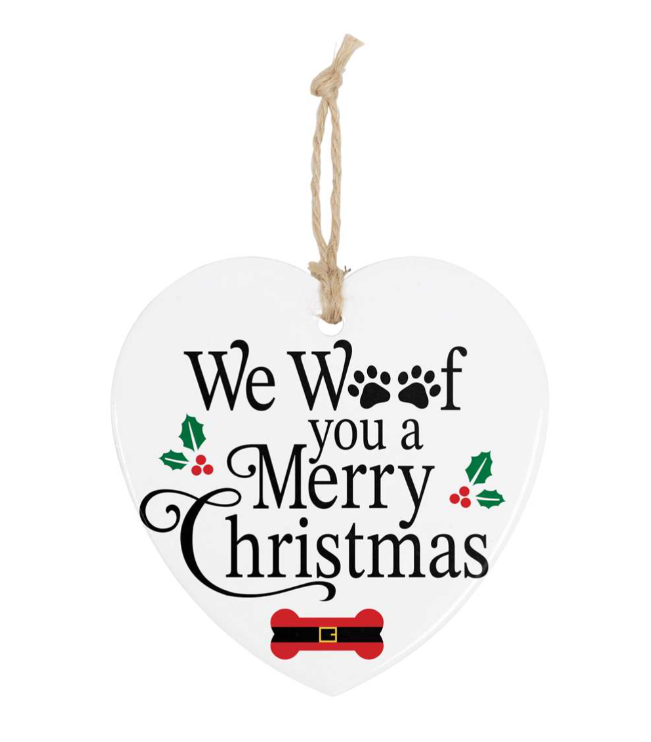 Merry Christmas Dog Ornament