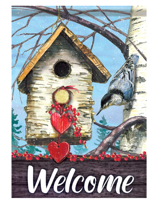 Garden Flag - Winter Nuthatch