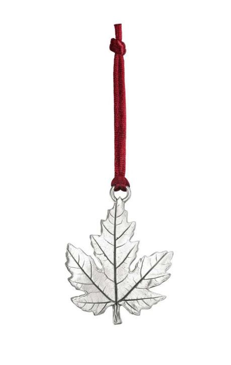 Maple Leaf Pewter Ornament