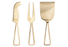 Load image into Gallery viewer, Gold Cheese Knives - Set of 3
