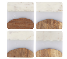 Load image into Gallery viewer, Skyline Ice Marble and Wood Coaster
