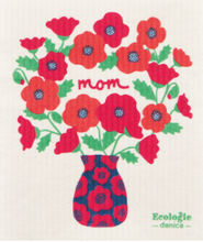 Load image into Gallery viewer, Poppy Bouquet Swedish Dishcloth
